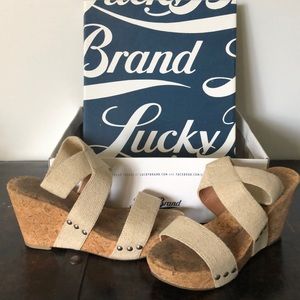 Lucky brand cork wedges